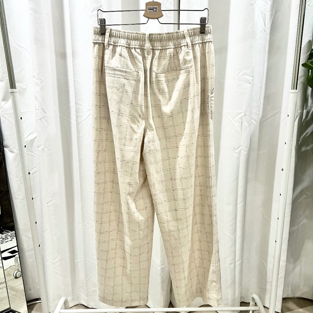 Madewell The Amanza Untailored Plaid Straight Leg Pants Windowpane
